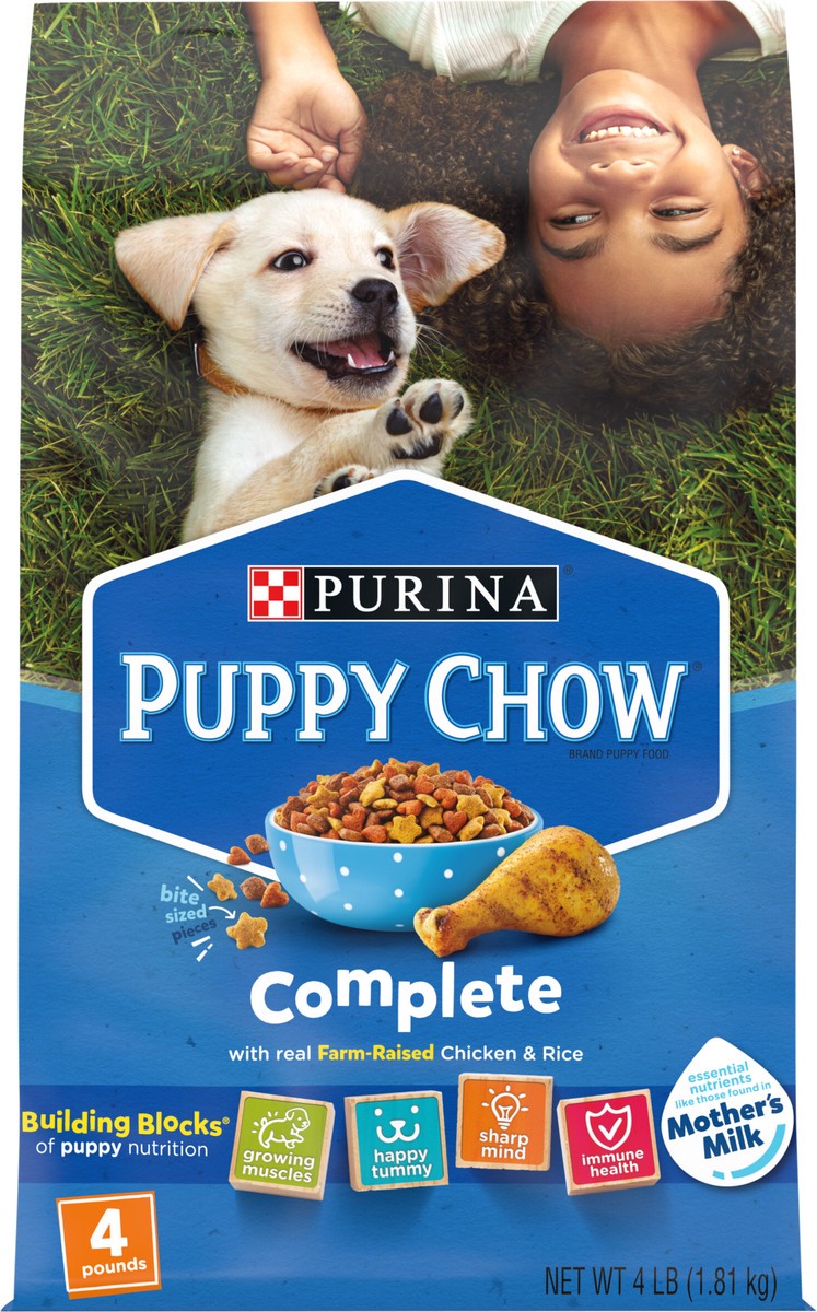 slide 9 of 10, Puppy Chow Purina Puppy Chow High Protein Dry Puppy Food, Complete With Real Chicken, 4 lb