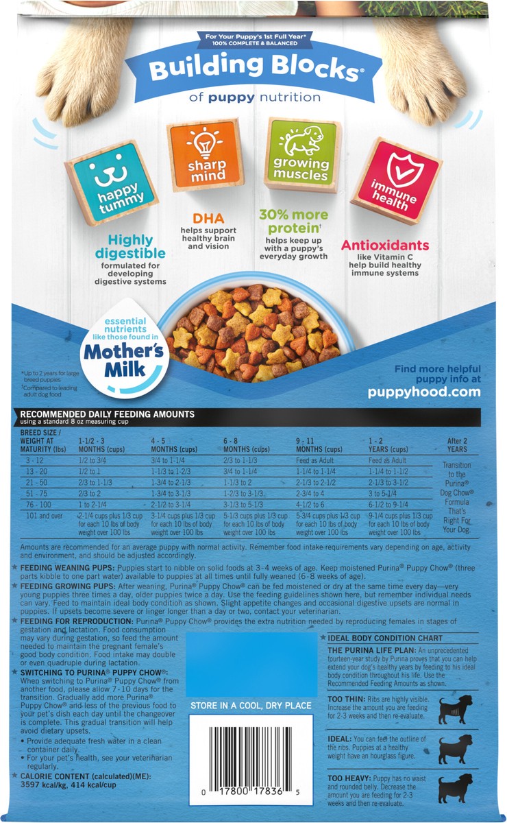 slide 5 of 10, Puppy Chow Purina Puppy Chow High Protein Dry Puppy Food, Complete With Real Chicken, 4 lb