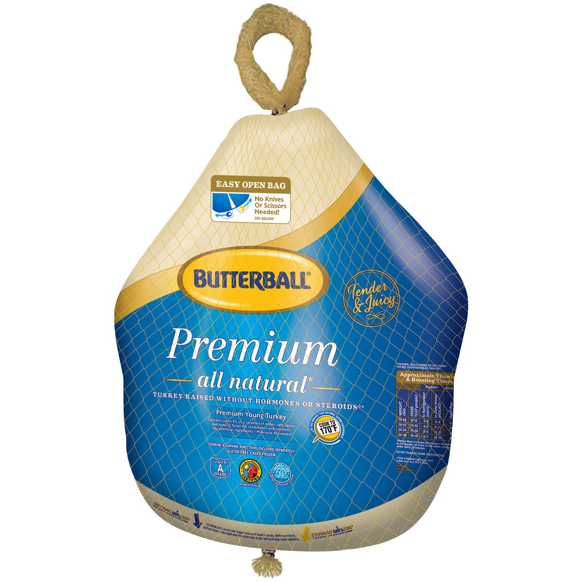 slide 8 of 9, Butterball Frozen Premium Young Turkey, 1 ct