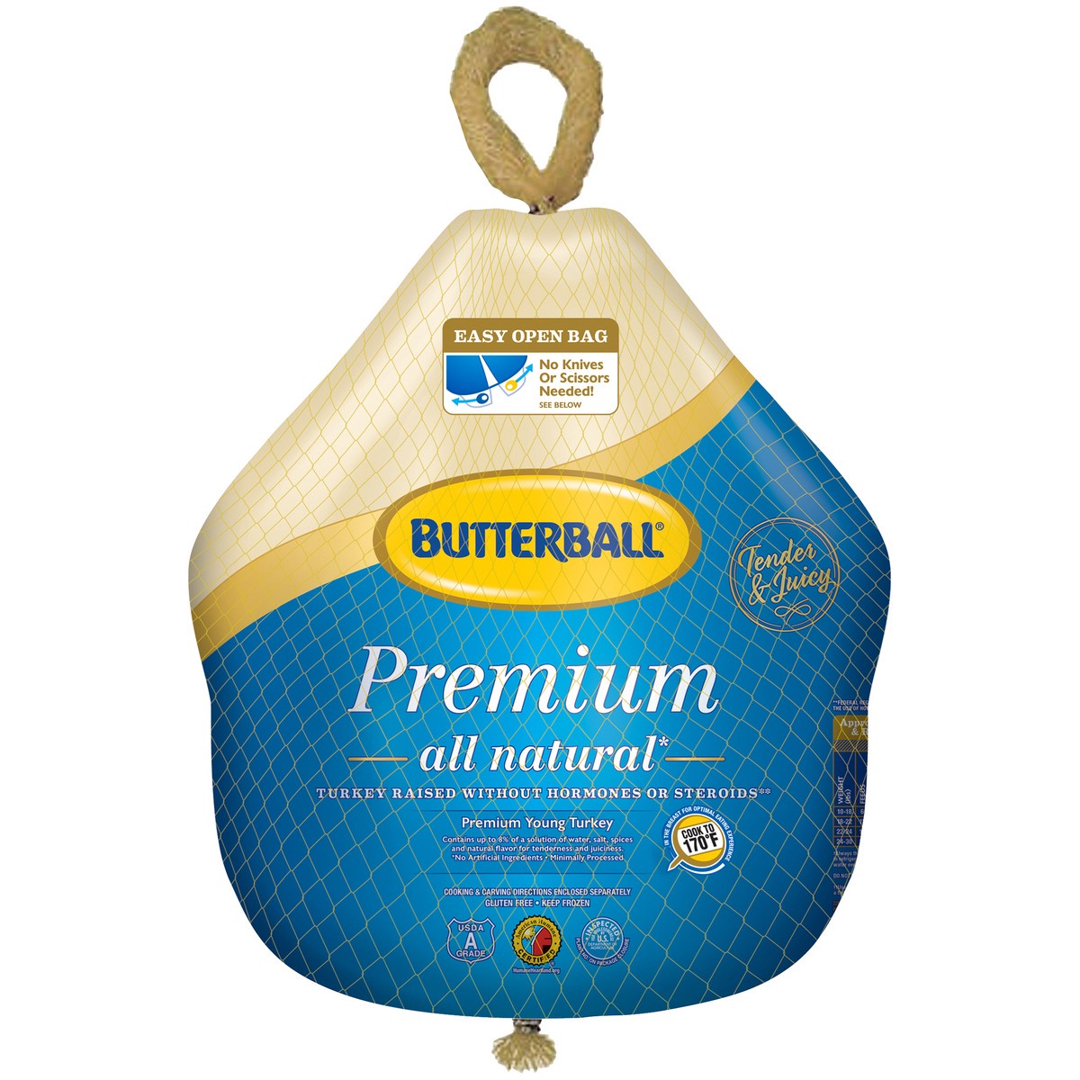 slide 3 of 9, Butterball Frozen Premium Young Turkey, 1 ct