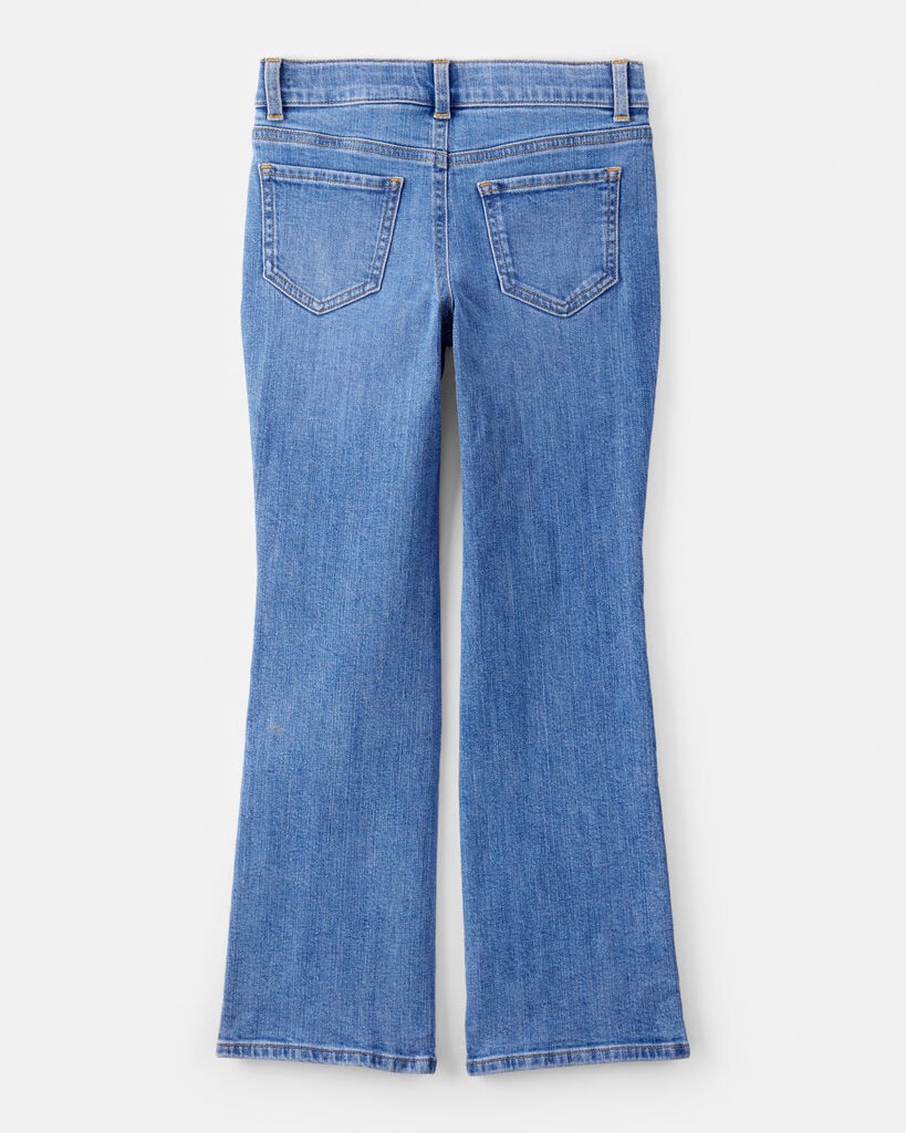 slide 2 of 3, Oshkosh Girls Denim Flare Crossover Jeans - Blue Blue 10, 1 ct