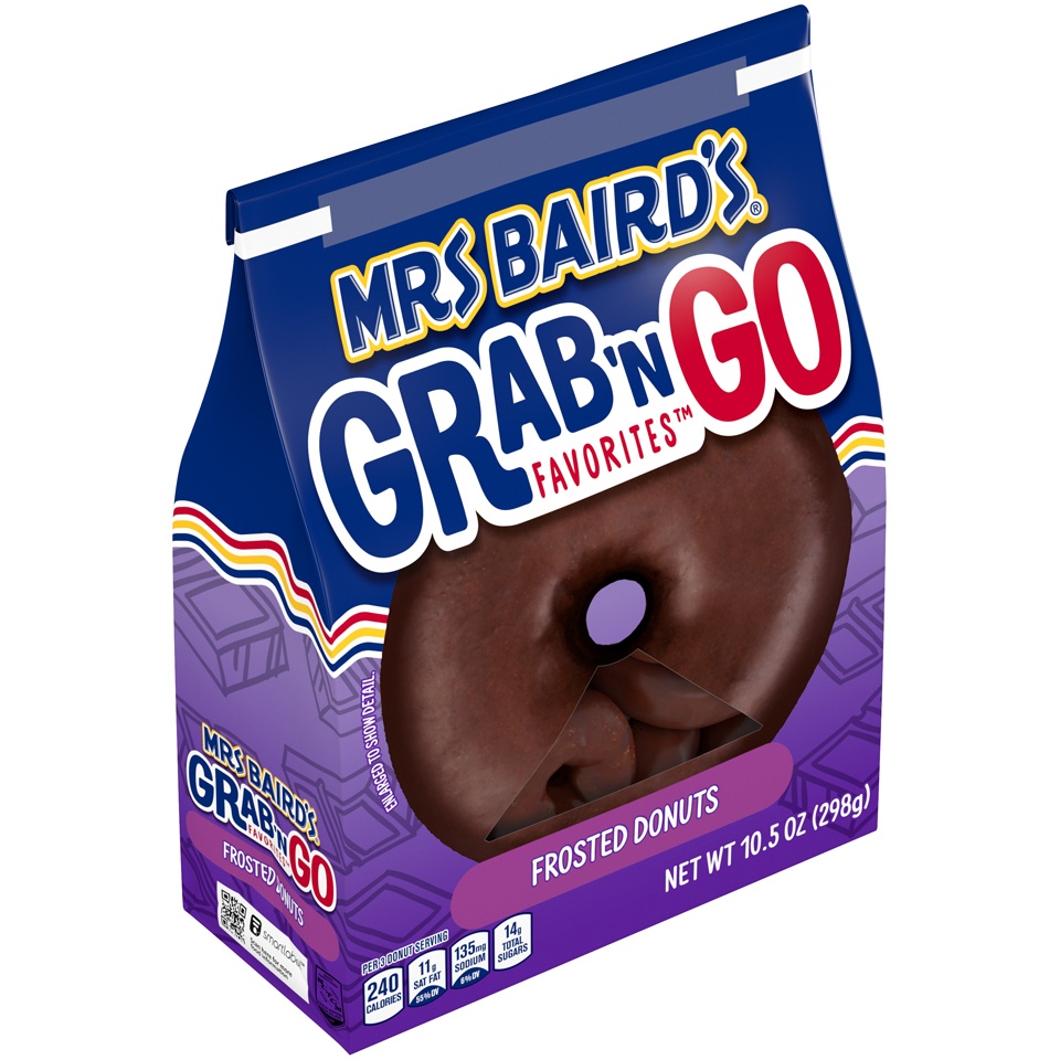 slide 3 of 9, Mrs Baird's Grab N' Go Favorites Chocolate Frosted Donuts - 11.25oz, 11.25 oz