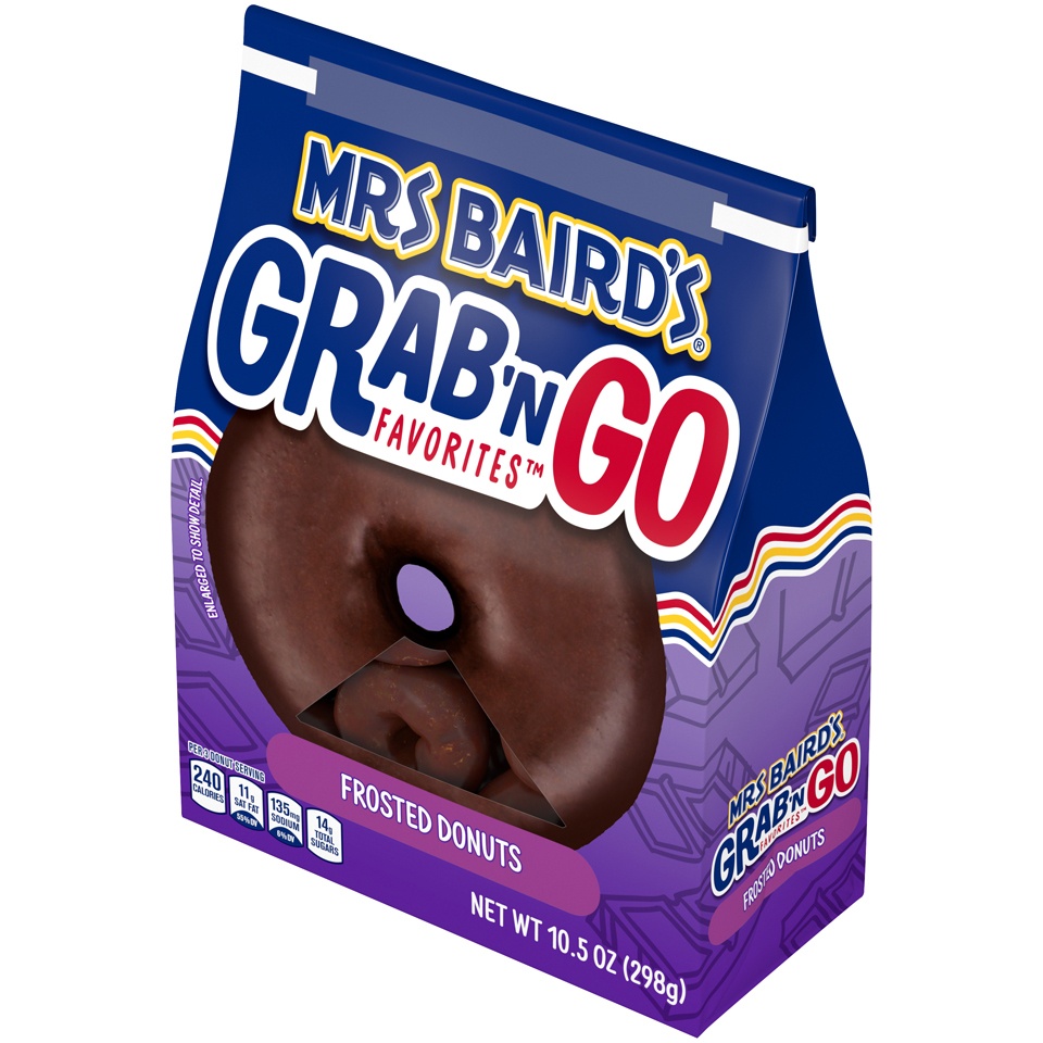 slide 4 of 9, Mrs Baird's Grab N' Go Favorites Chocolate Frosted Donuts - 11.25oz, 11.25 oz