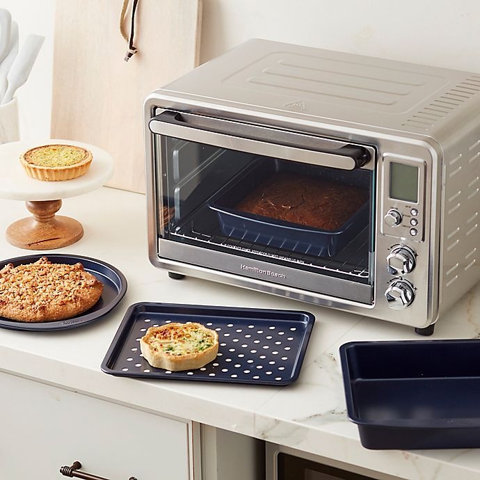 slide 2 of 7, Wilton Nonstick Diamond-Infused Toaster Oven Baking Set, 4 ct