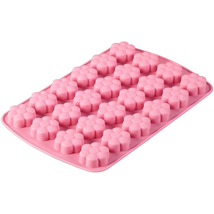 slide 3 of 3, Wilton 24-Cavity Mini Daisy Silicone Mold, 1 ct