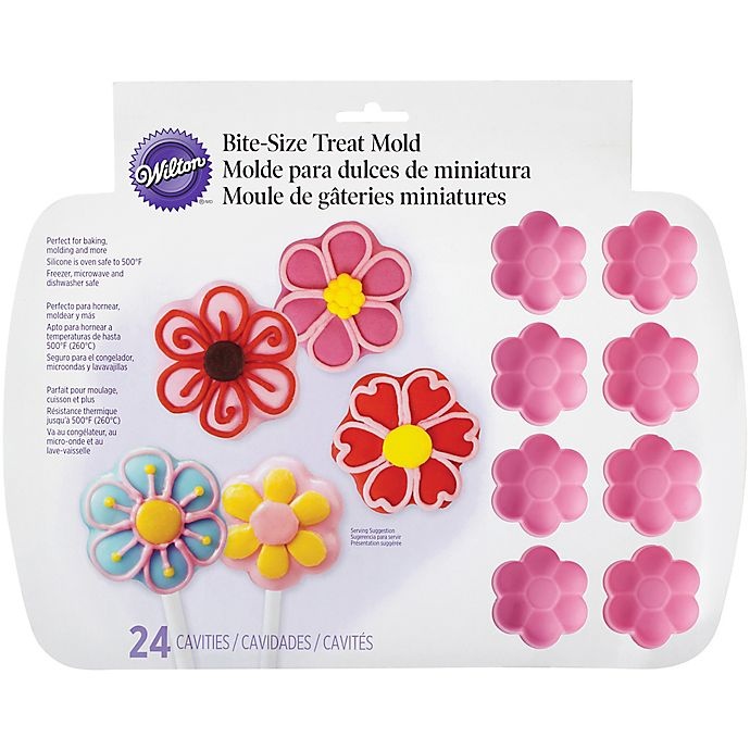 slide 2 of 3, Wilton 24-Cavity Mini Daisy Silicone Mold, 1 ct