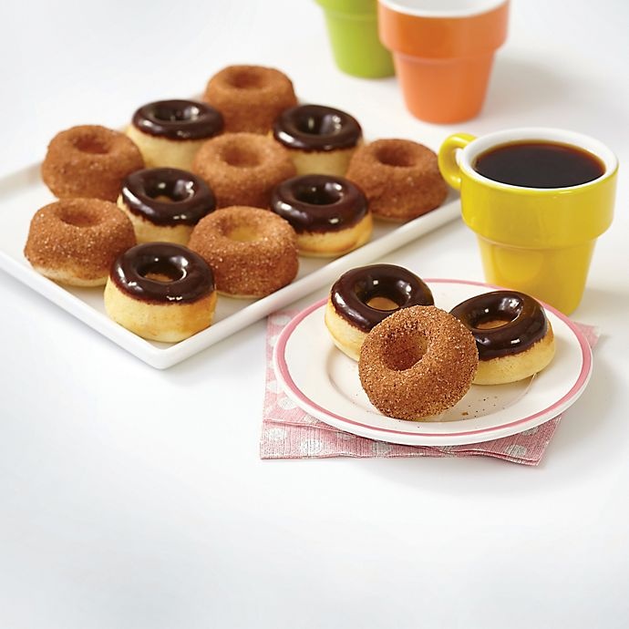 slide 2 of 2, Wilton Nonstick 12-Cavity Mini Doughnut Pan, 1 ct