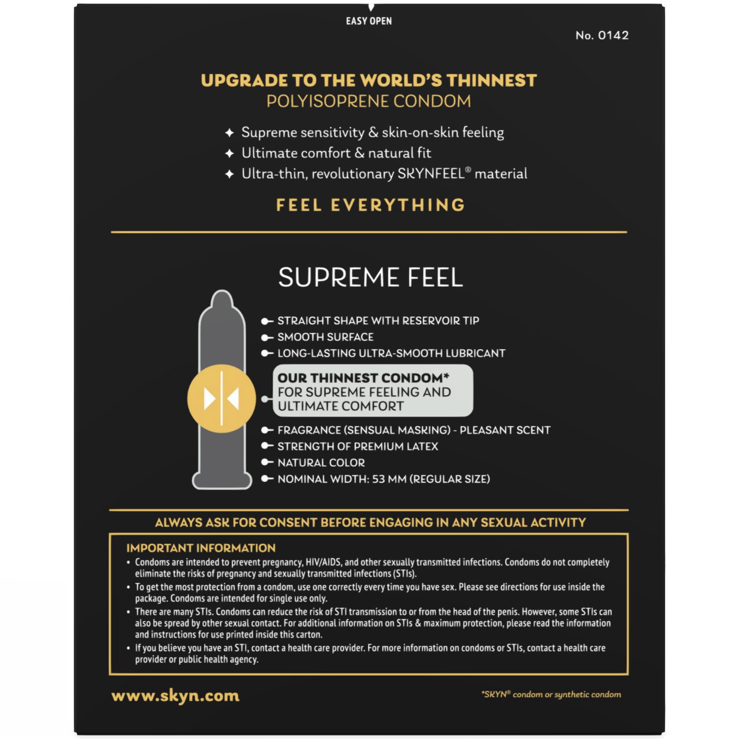 slide 3 of 3, SKYN Supreme Feel Lubricated Non-Latex Condoms Value Pack 20 ea, 20 ct