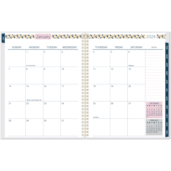 slide 5 of 8, Office Depot Brand Weekly/Monthly Planner, 8-1/2'' X 11'', Love, January To December 2021, 1 ct