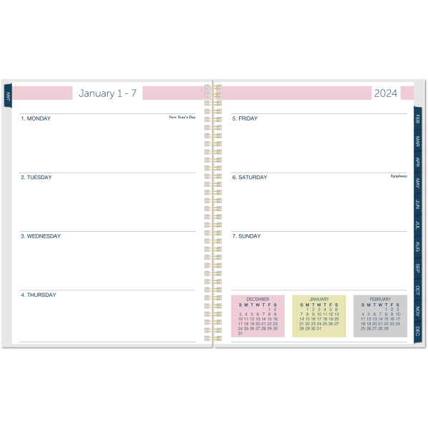 slide 3 of 8, Office Depot Brand Weekly/Monthly Planner, 8-1/2'' X 11'', Love, January To December 2021, 1 ct