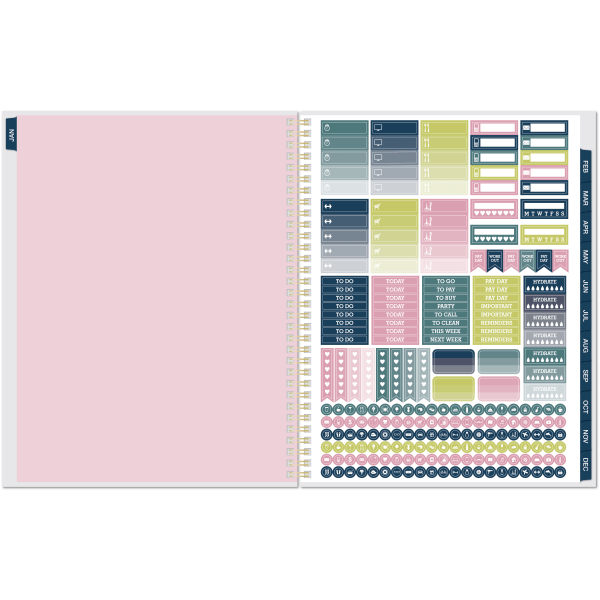 slide 4 of 8, Office Depot Brand Weekly/Monthly Planner, 8-1/2'' X 11'', Love, January To December 2021, 1 ct