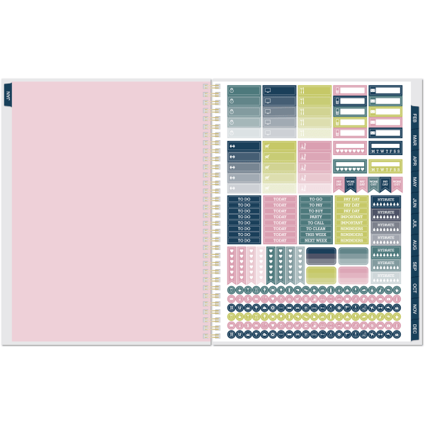 slide 3 of 8, Office Depot Brand Weekly/Monthly Planner, 8-1/2'' X 11'', Love, January To December 2021, 1 ct