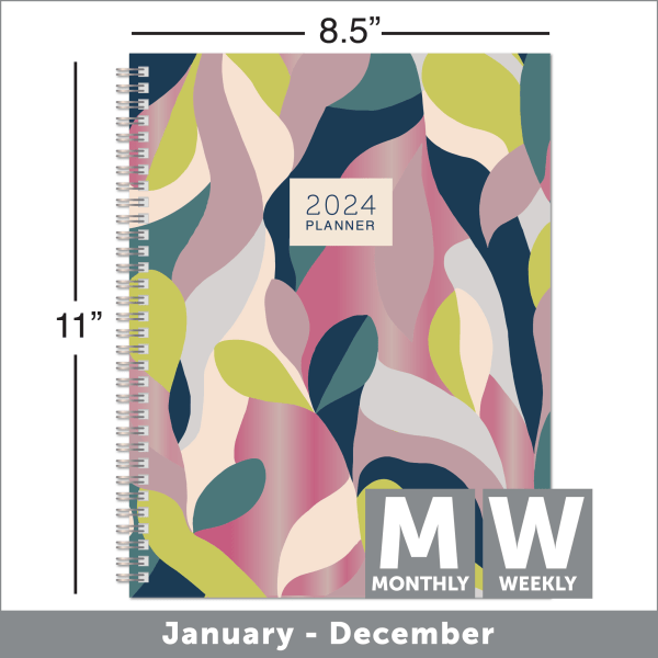 slide 5 of 8, Office Depot Brand Weekly/Monthly Planner, 8-1/2'' X 11'', Love, January To December 2021, 1 ct