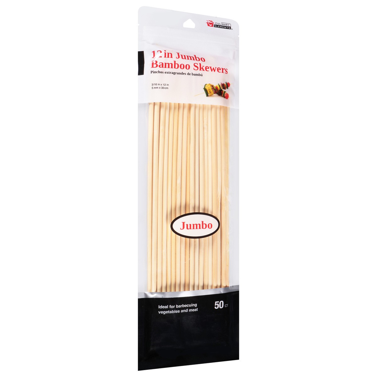 slide 2 of 9, Culinary Elements 12 Inches Jumbo Skewers 50 ea, 50 ct