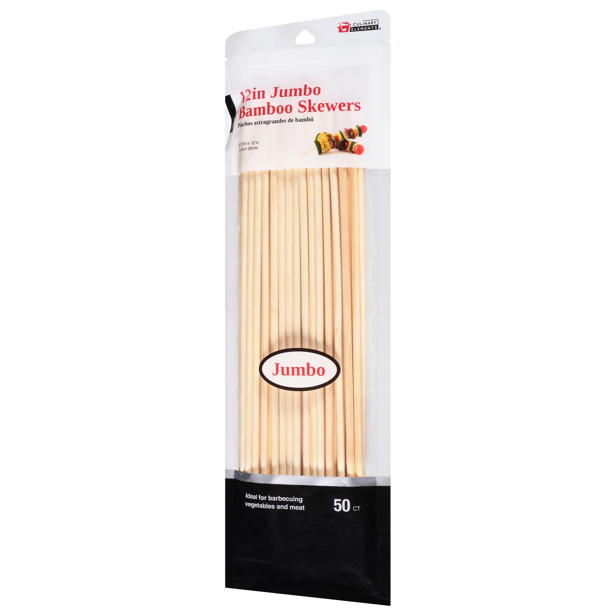 slide 5 of 9, Culinary Elements 12 Inches Jumbo Skewers 50 ea, 50 ct