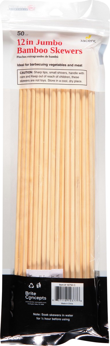 slide 3 of 9, Culinary Elements 12 Inches Jumbo Skewers 50 ea, 50 ct