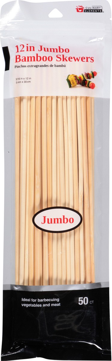 slide 7 of 9, Culinary Elements 12 Inches Jumbo Skewers 50 ea, 50 ct