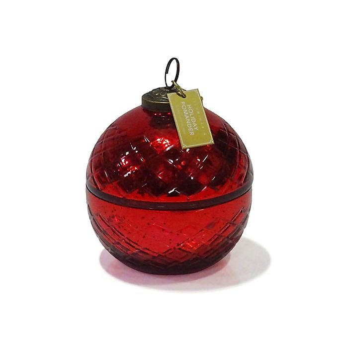 slide 1 of 1, Zodax Small Ornament Jar Candle - Red, 1 ct