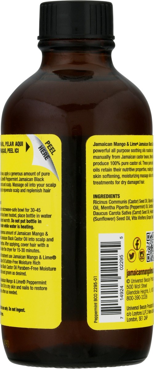 slide 5 of 9, Jamaican Mango & Lime Peppermint Black Castor Oil 4 fl oz, 4 fl oz