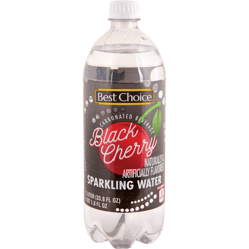 slide 1 of 1, Best Choice Black Cherry Sparkling Water, 33.8 fl oz