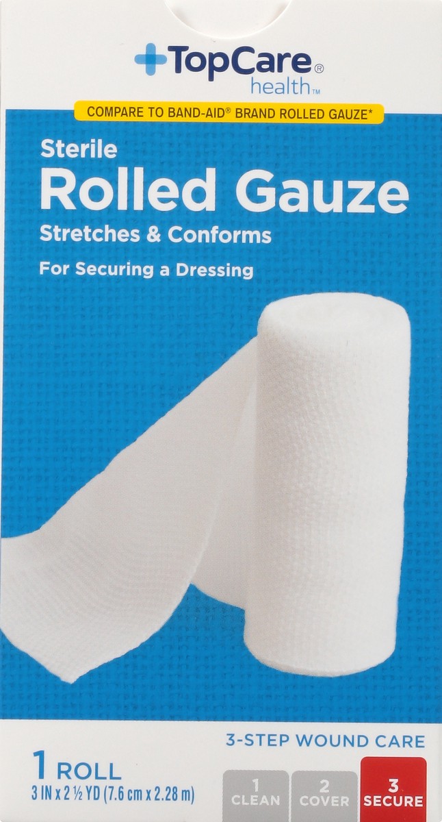 slide 8 of 9, TopCare Health Rolled Gauze 1 ea, 1 ct