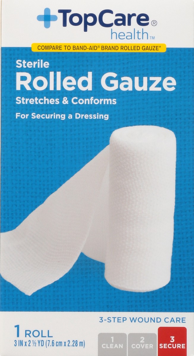 slide 5 of 9, TopCare Health Rolled Gauze 1 ea, 1 ct