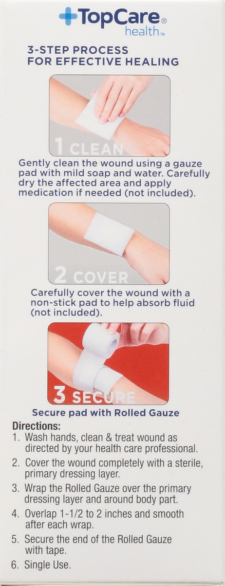 slide 4 of 9, TopCare Health Rolled Gauze 1 ea, 1 ct