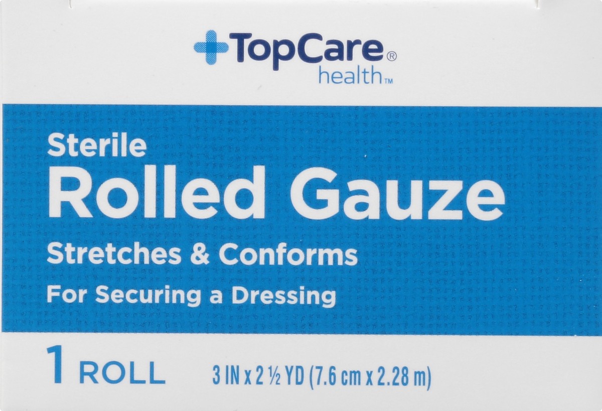 slide 9 of 9, TopCare Health Rolled Gauze 1 ea, 1 ct