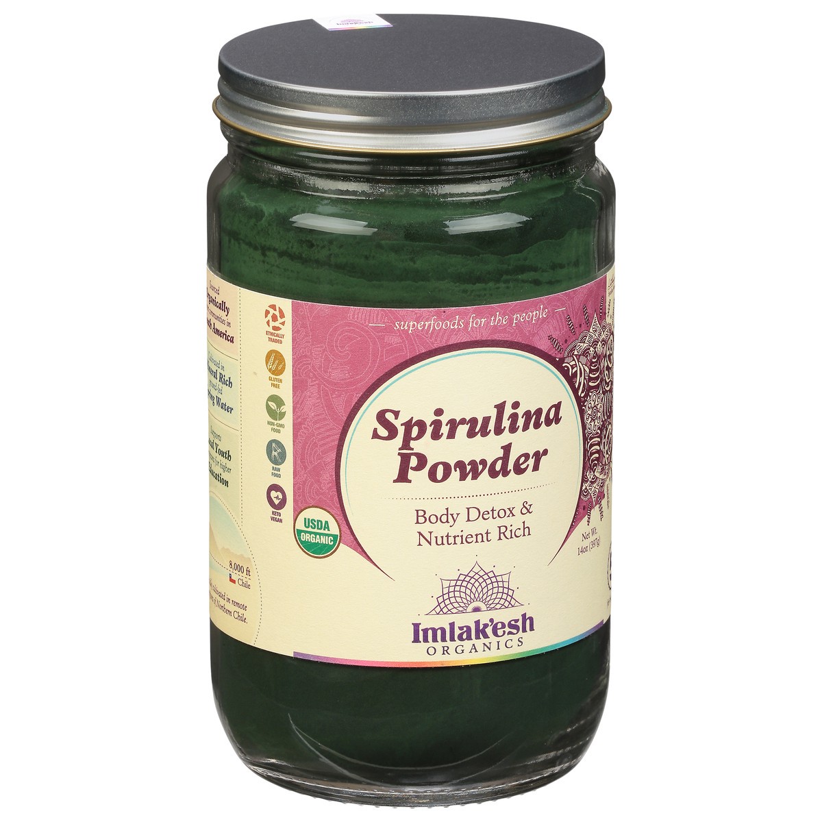 slide 9 of 14, Imlak'esh Organics Spirulina Powder Organic- 14 oz, 14 oz