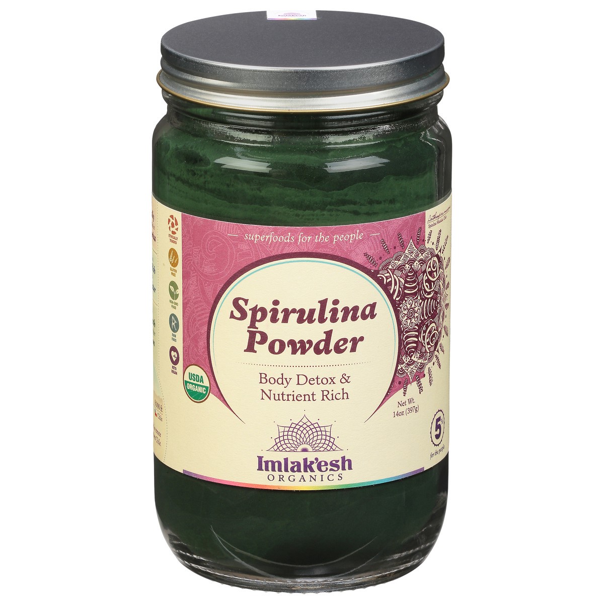 slide 5 of 14, Imlak'esh Organics Spirulina Powder Organic- 14 oz, 14 oz