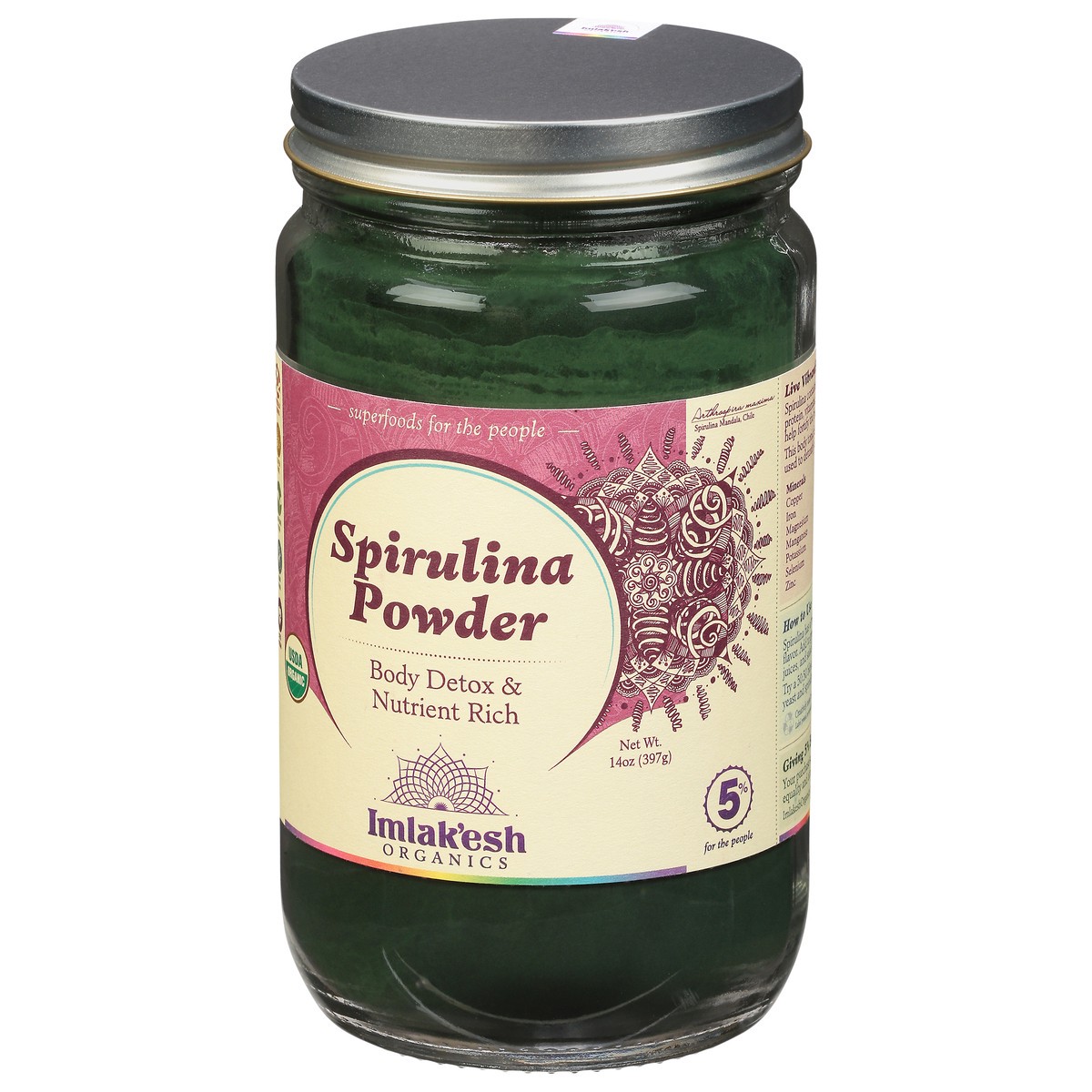 slide 6 of 14, Imlak'esh Organics Spirulina Powder Organic- 14 oz, 14 oz