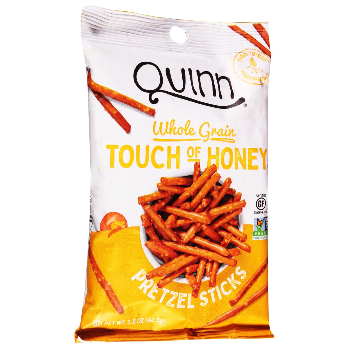 slide 8 of 9, Quinn Whole Grain Touch Of Honey Pretzel Sticks 1.5 oz, 1.5 oz