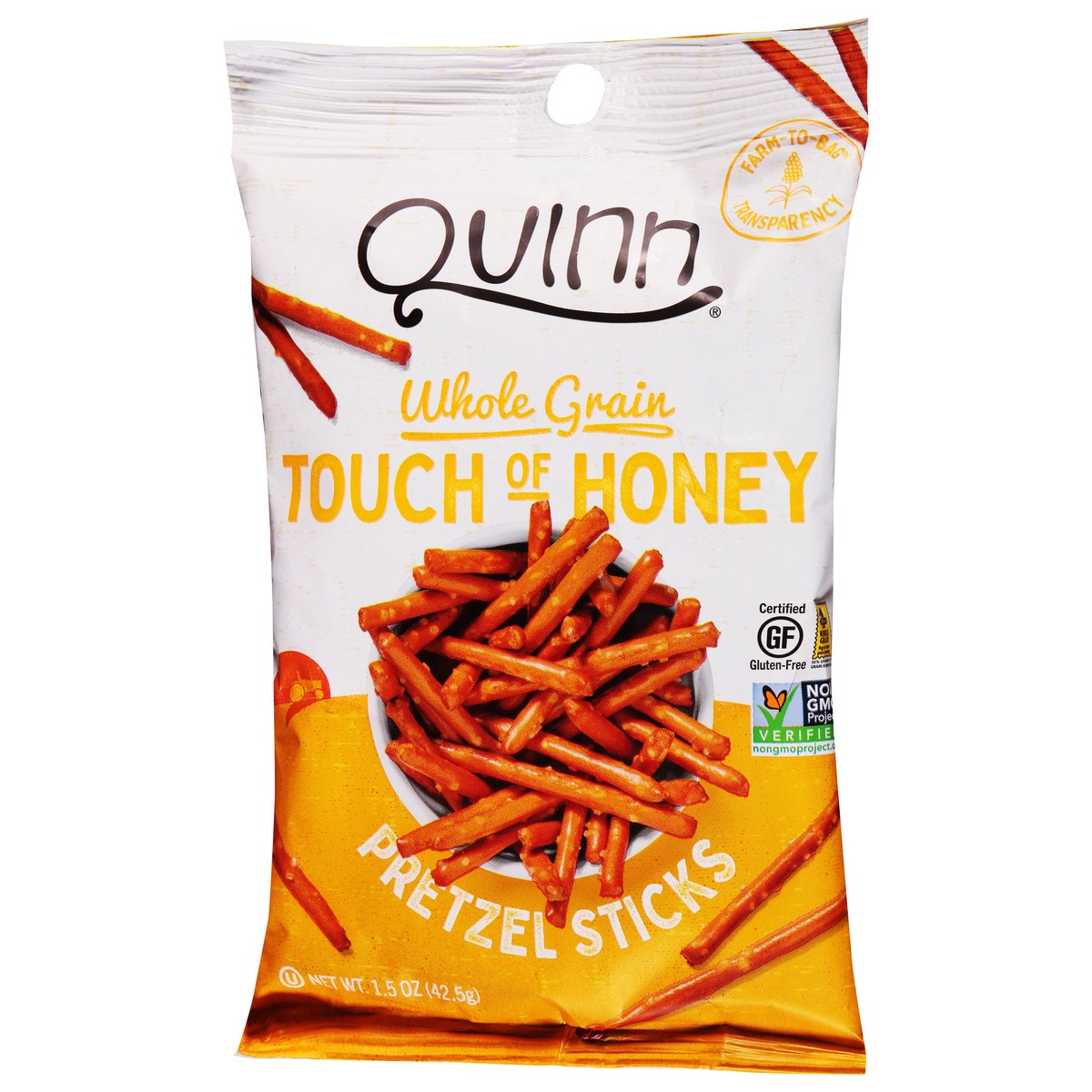 slide 3 of 9, Quinn Whole Grain Touch Of Honey Pretzel Sticks 1.5 oz, 1.5 oz