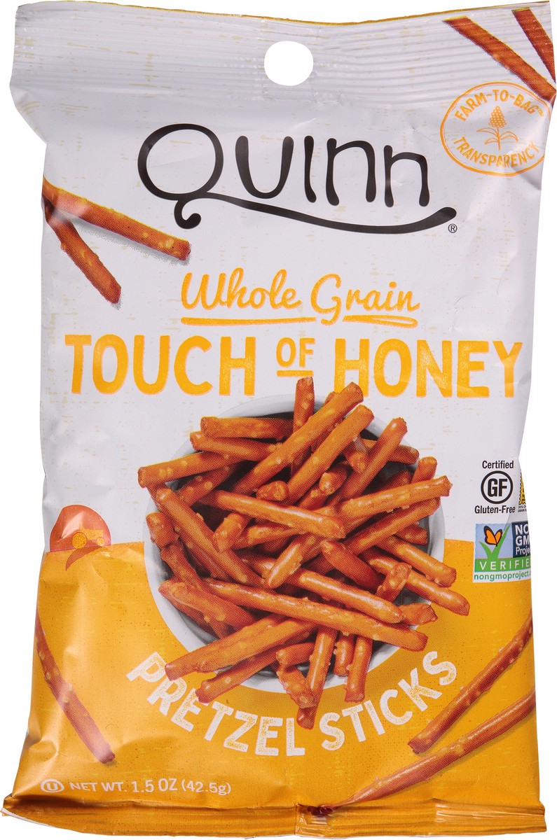 slide 6 of 9, Quinn Whole Grain Touch Of Honey Pretzel Sticks 1.5 oz, 1.5 oz