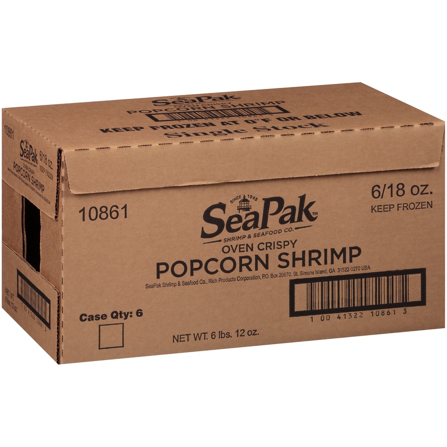 slide 2 of 8, SeaPak Popcorn Shrimp - Oven Crunchy, 18 oz