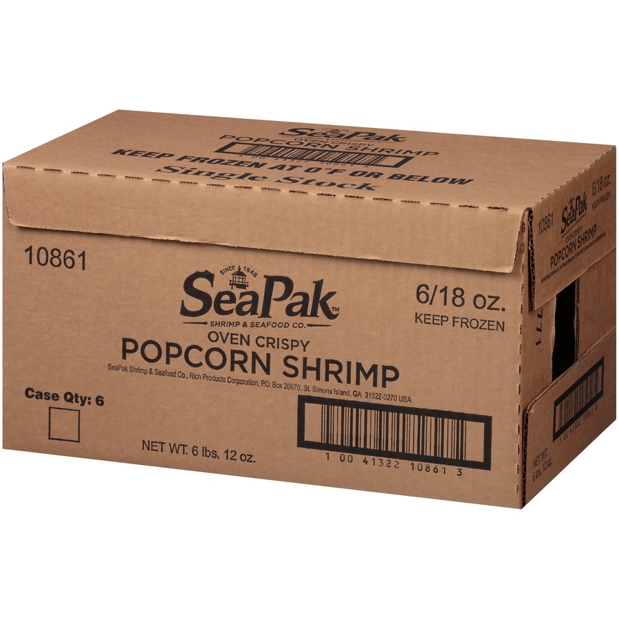 slide 3 of 8, SeaPak Popcorn Shrimp - Oven Crunchy, 18 oz