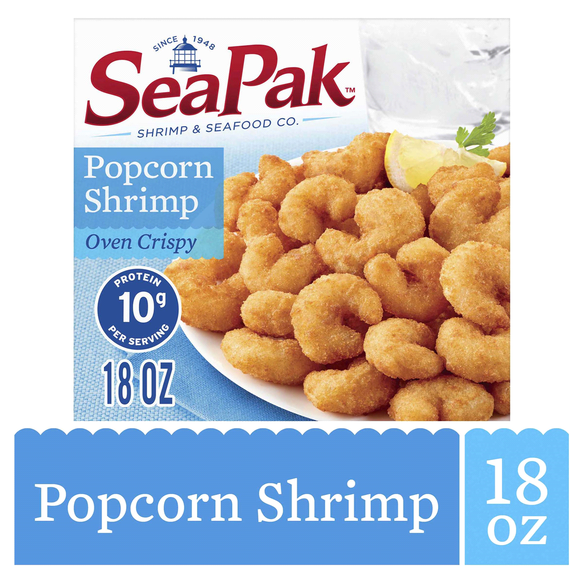 slide 1 of 8, SeaPak Popcorn Shrimp - Oven Crunchy, 18 oz