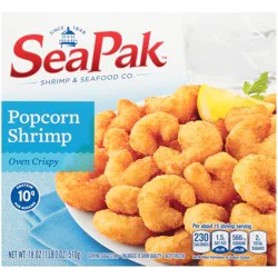 SeaPak Shrimp & Seafood Co. Oven Crispy Popcorn Shrimp 18 oz. Box