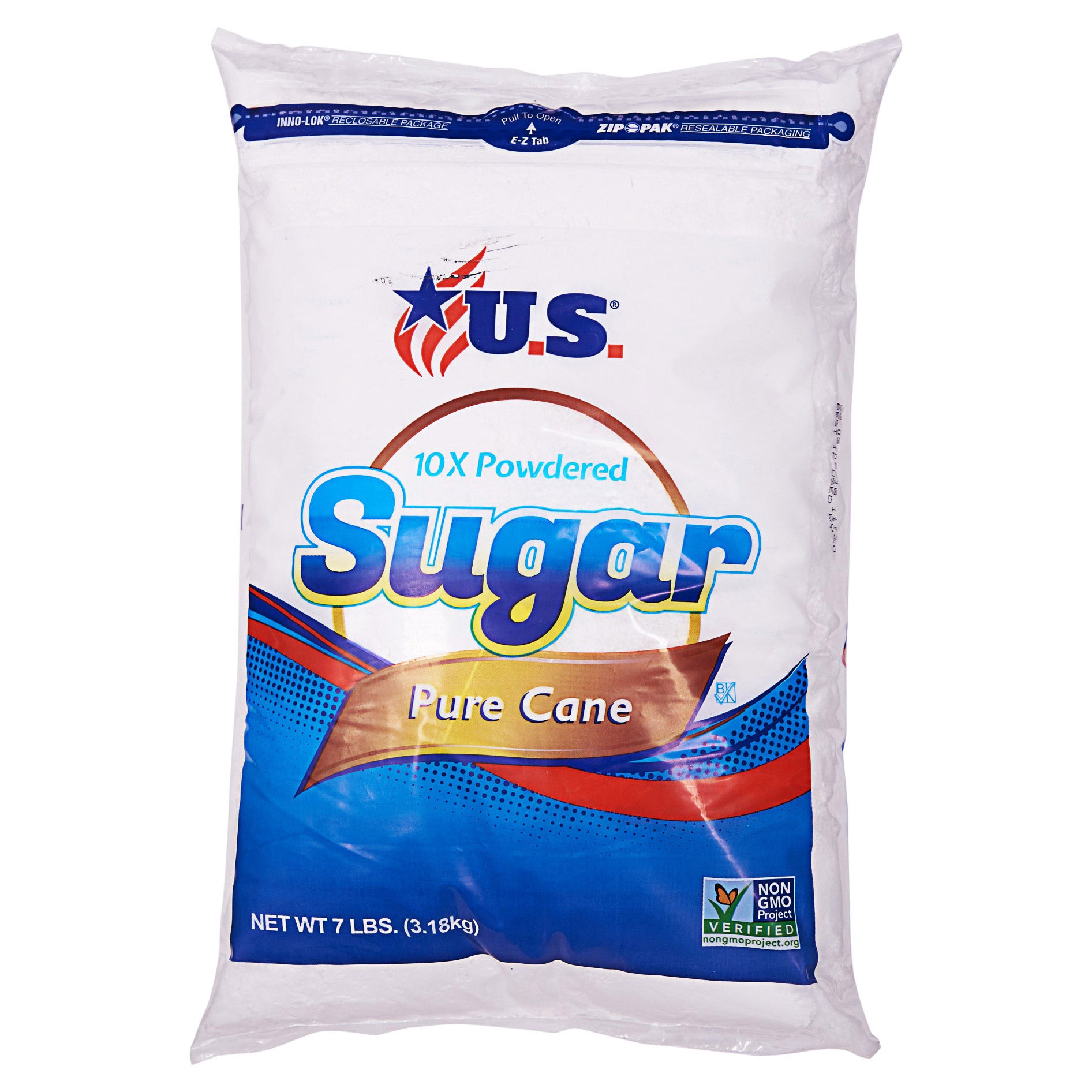 slide 1 of 2, U.S. Sugar, 10X Powdered, 7 lbs, 