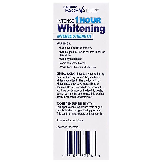 slide 3 of 3, Core Values Harmon Face Values Intense 1 Hour Whitening with Gel-Free Dry Touch Trays, 1 ct