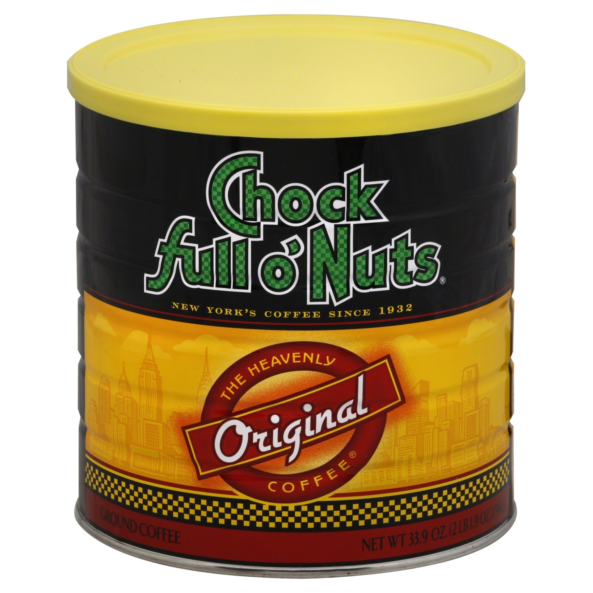 slide 1 of 5, Chock Full O' Nuts Original Medium Dark Ground Coffee, 30.5 oz