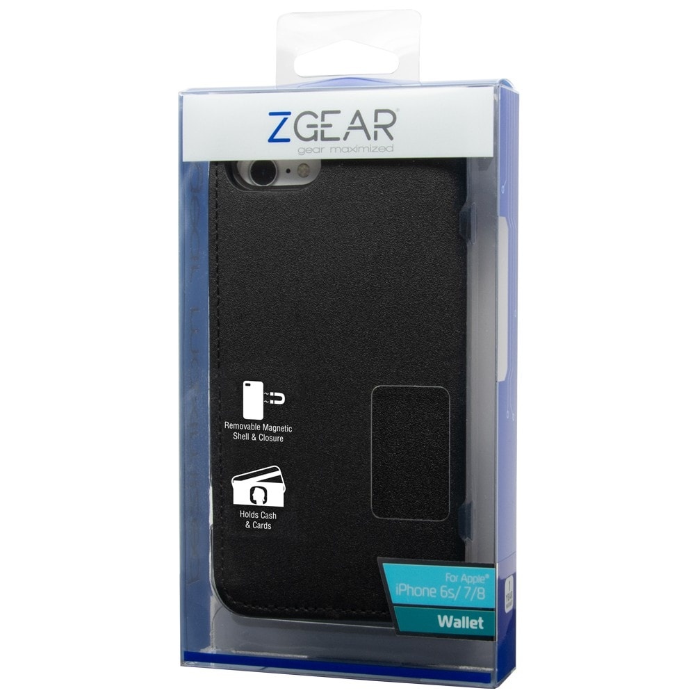 slide 1 of 1, Zgear Iphone 6S/7/8 Plus Wallet Phone Case - Black, 1 ct