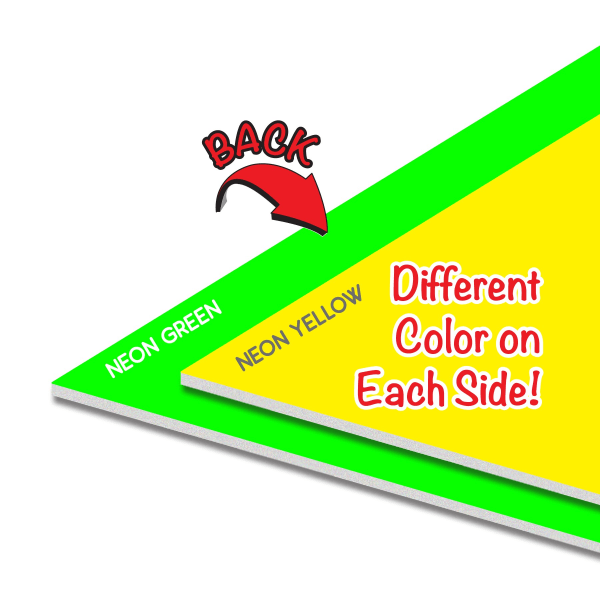 slide 3 of 4, Royal Brites 2 Cool Colors Sturdy Board Foam Board, Yellow & Green, 20 in x 30 in