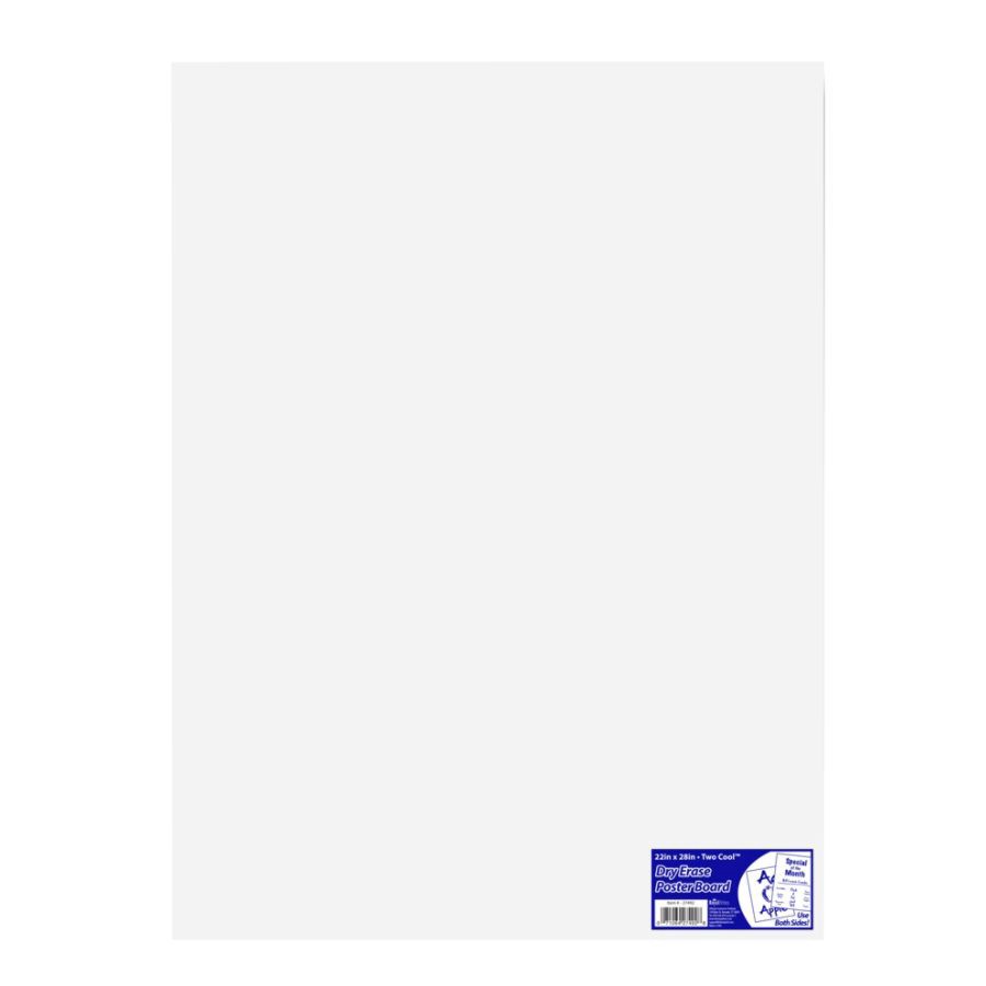slide 4 of 4, Royal Brites Dual-Sided Dry-Erase Poster Board, White, 22 in x 28 in