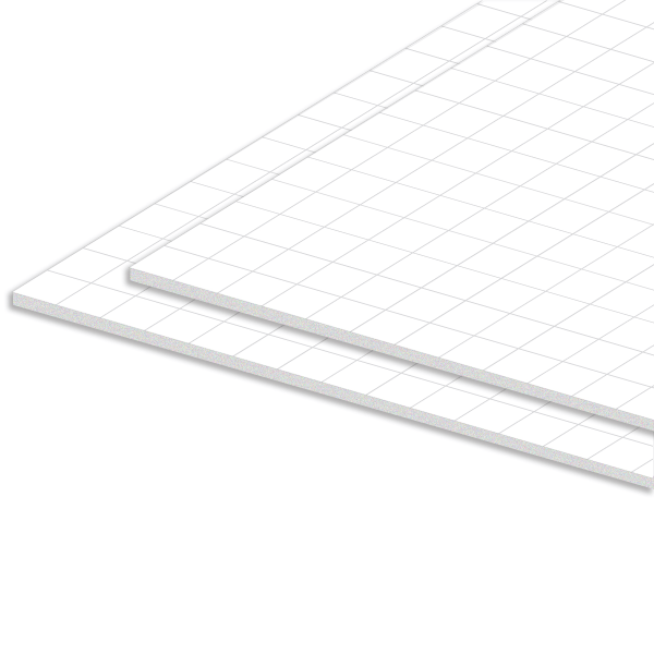 slide 3 of 3, Office Depot Brand Foam Board with Grid, White, 2 ct