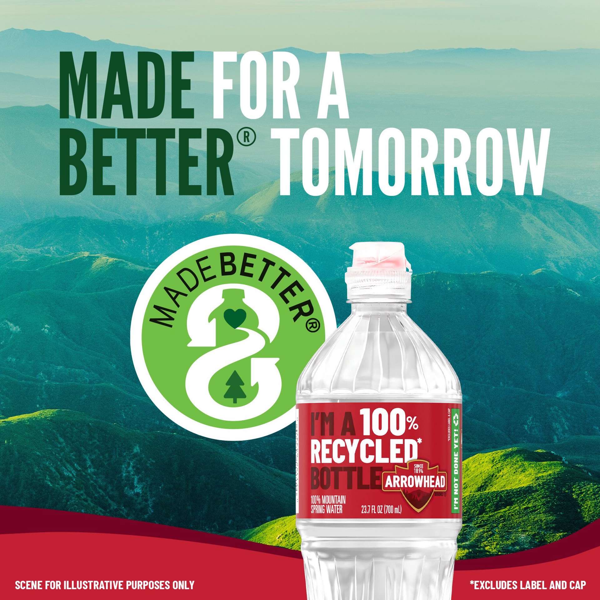 slide 3 of 10, ARROWHEAD Brand 100% Mountain Spring Water, 20-ounce plastic bottles (Pack of 24), 20 oz