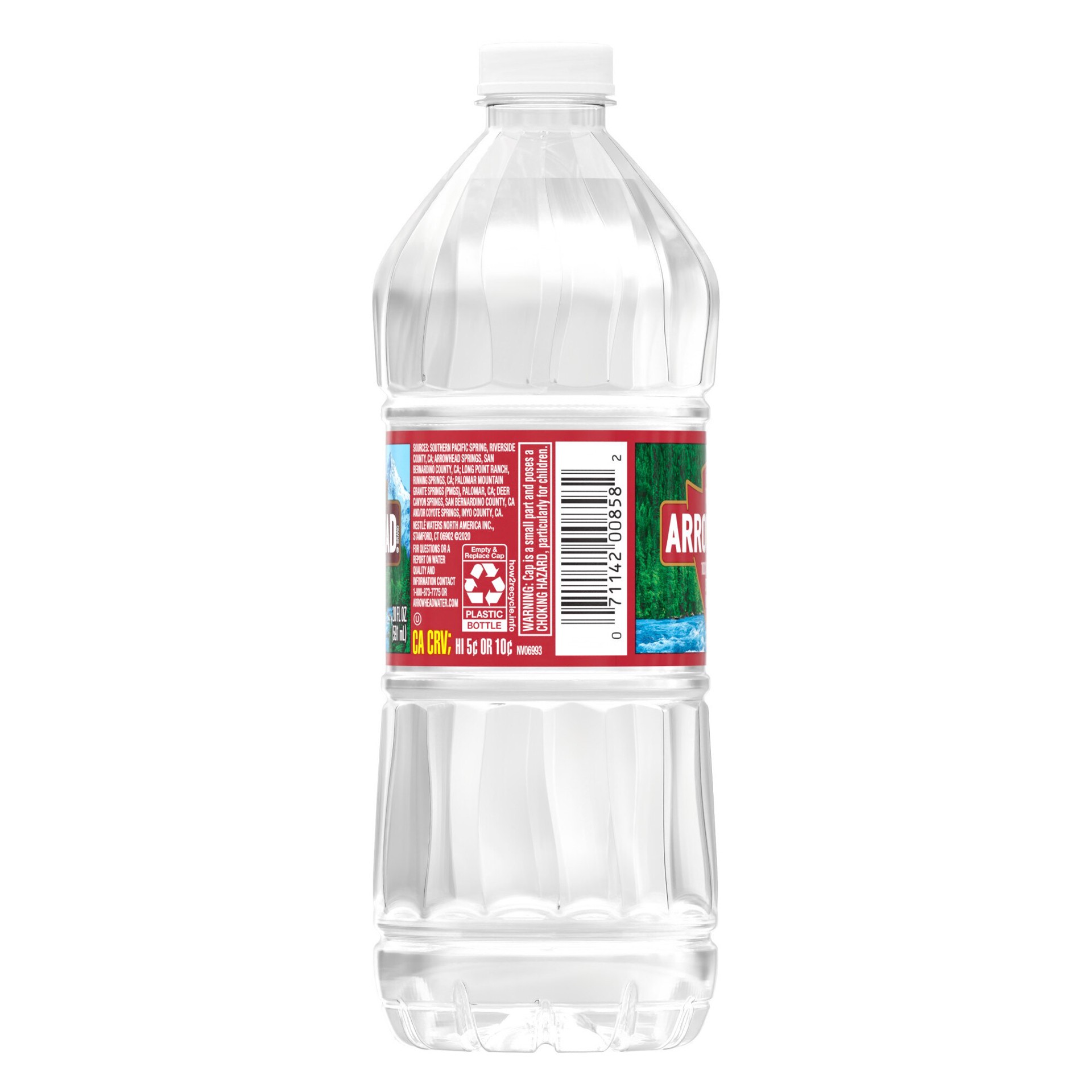 slide 4 of 10, ARROWHEAD Brand 100% Mountain Spring Water, 20-ounce plastic bottles (Pack of 24), 20 oz