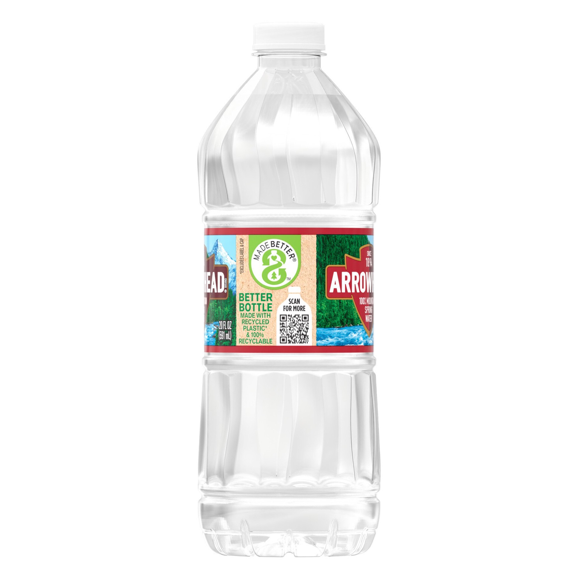 slide 2 of 10, ARROWHEAD Brand 100% Mountain Spring Water, 20-ounce plastic bottles (Pack of 24), 20 oz
