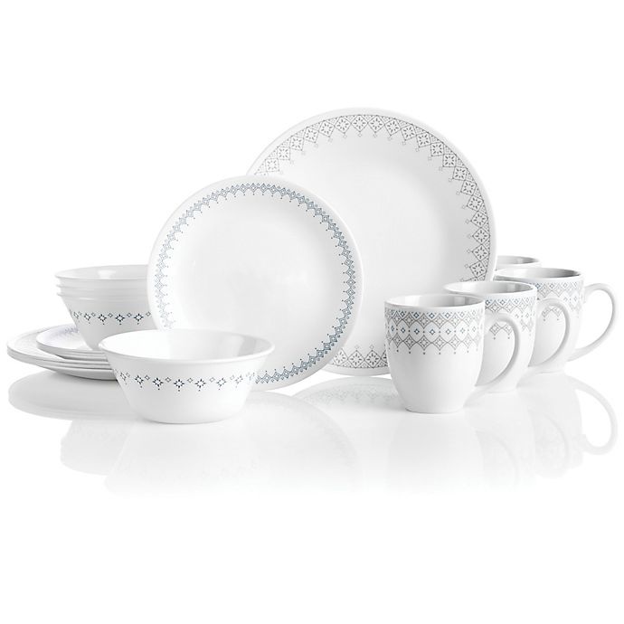 slide 2 of 3, Corelle Evening Lattice Dinnerware Set, 16 ct