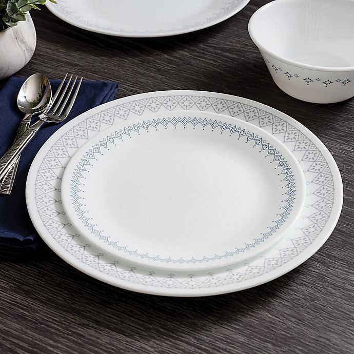 slide 3 of 3, Corelle Evening Lattice Dinnerware Set, 16 ct